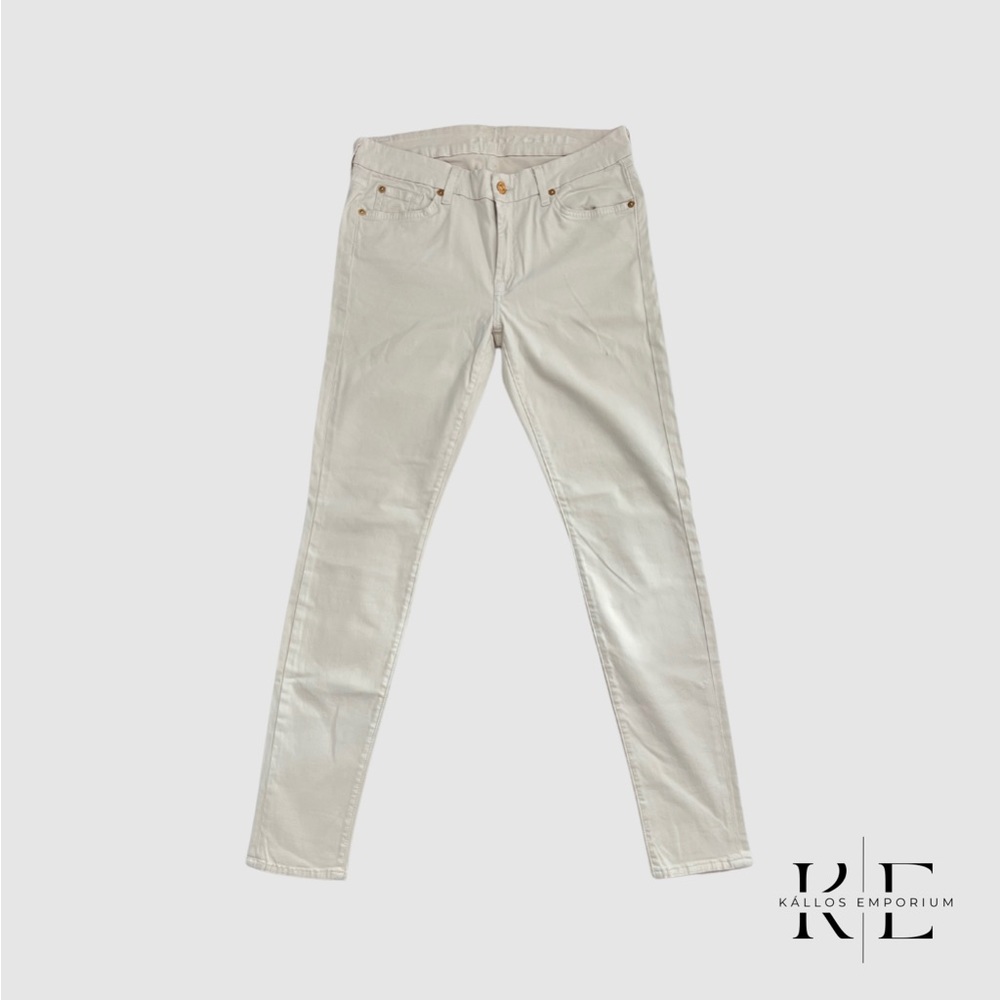 7 For All Mankind White Skinny Jeans